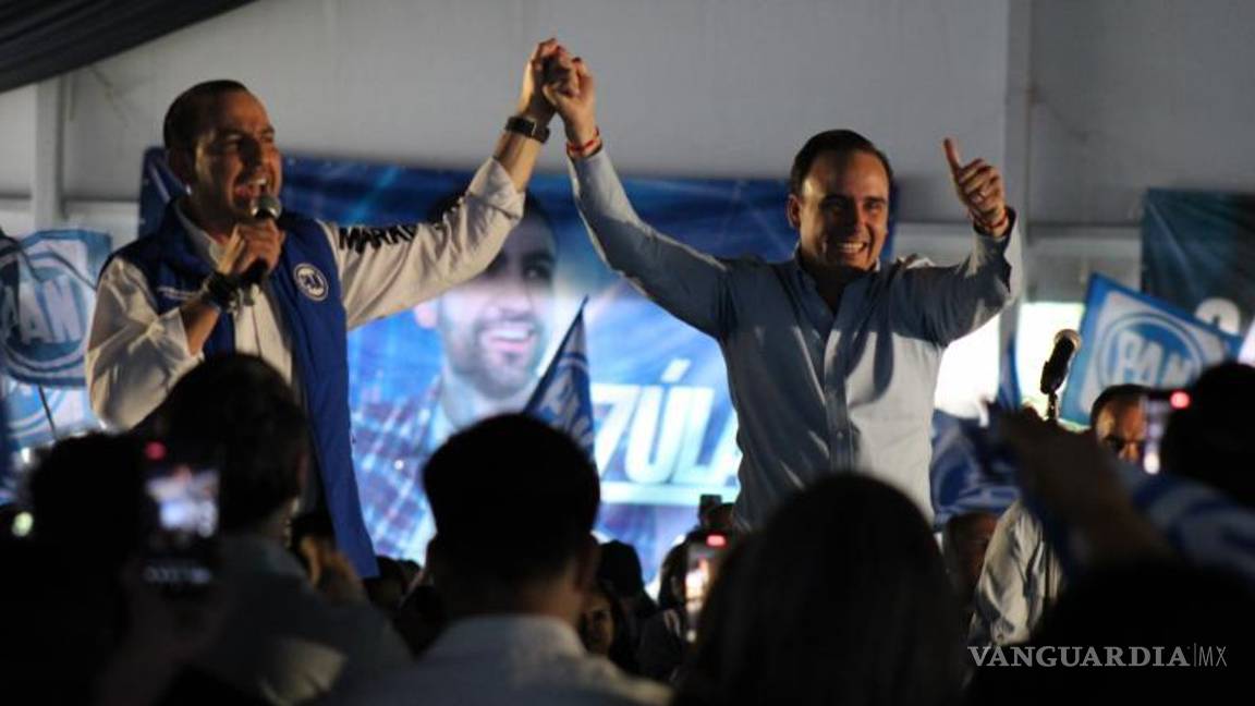 $!Santiago Creel dijo en su discurso que Marko Cortés tomó la decisión correcta y pidió a Manolo Jiménez, a quien en un inició erró y llamó “Manolo Mejía”, que abrace el humanismo del PAN.