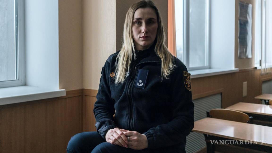$!Liubov Kirnos, directora de una unidad de un equipo de psicólogos del Departamento de Servicios de Emergencia de Kiev.