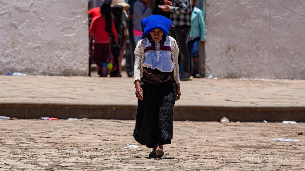 $!Una mujer indígena camina en el municipio de Zinacantán, estado de Chiapas (México).