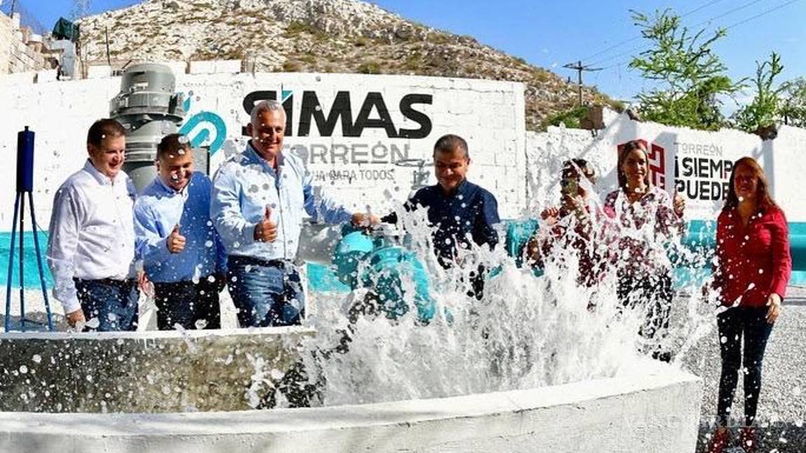 Inauguran Miguel Riquelme y Román Cepeda nuevo pozo de agua en la colonia Victoria de Torreón