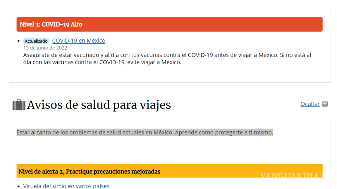 $!Consideran a México como país nivel 3 de contagios COVID-19; emite EU alerta para viajeros
