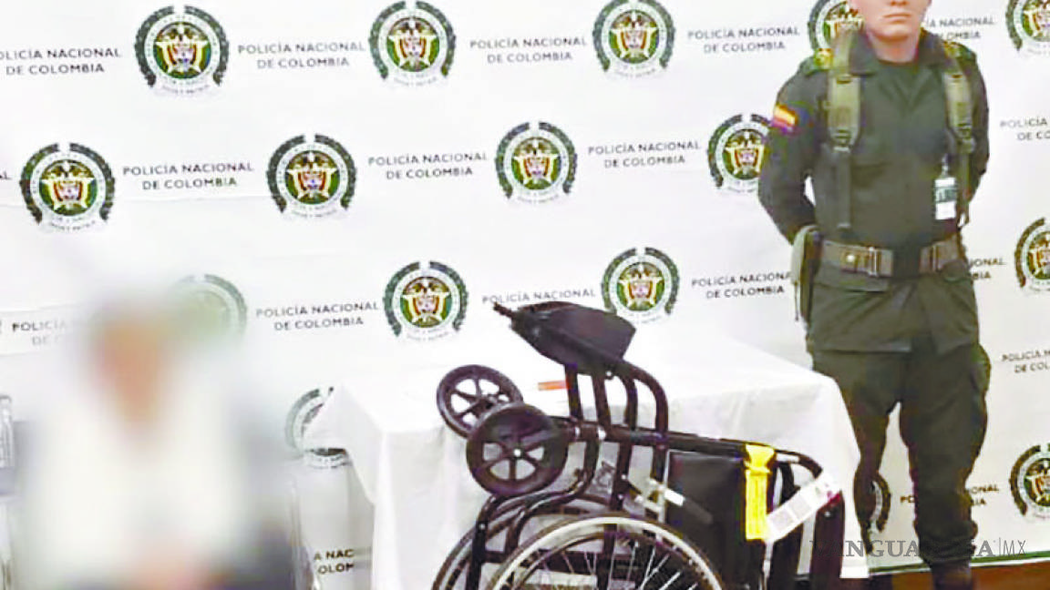 Mujer de la tercera edad llevaba cocaína en silla de ruedas, en Colombia