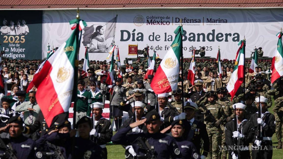 $!En el marco del Día de la Bandera, Claudia Sheinbaum, presidenta constitucional de los Estados Unidos Mexicanos, encabezó una ceremonia en su conmemoración en Campo Marte | Foto: Cuartoscuro