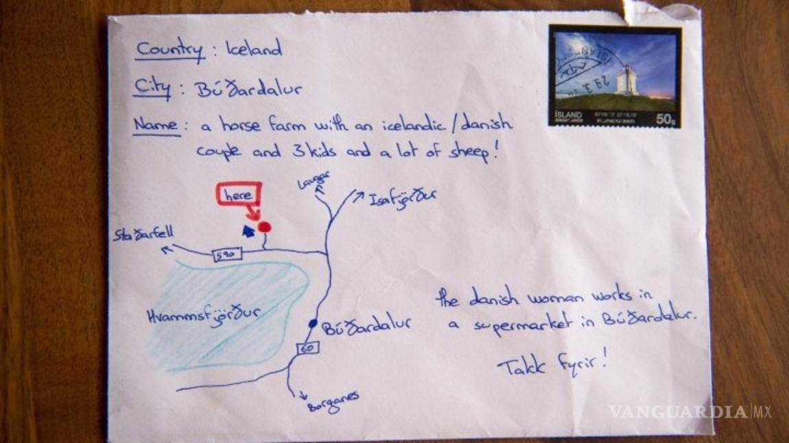 $!Insólito: envían carta a Islandia con un mapa en lugar de dirección