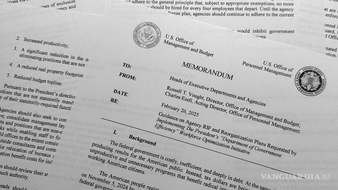 $!El memorando del director de la Oficina de Administración y Presupuesto, Russell Vought, sobre una reducción de personal para las agencias federales.