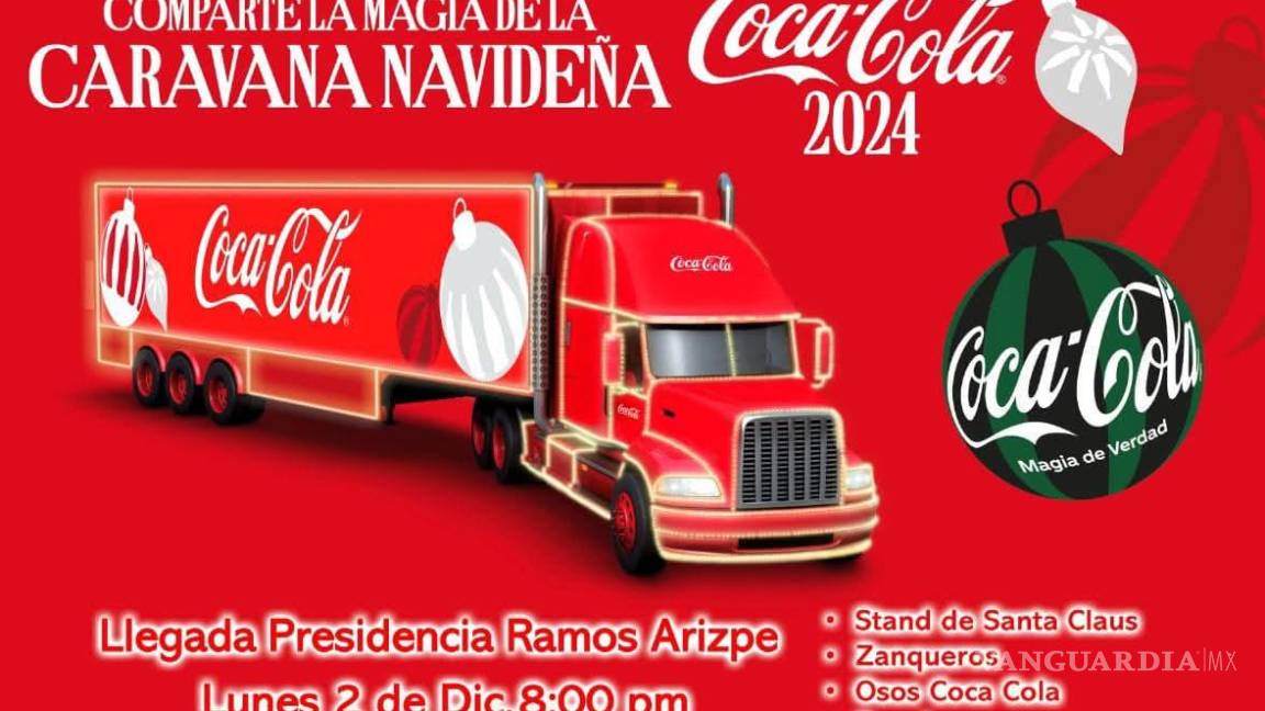 Anuncian en redes la llegada de la Caravana Coca-Cola a Ramos Arizpe, aunque no aparece en página oficial