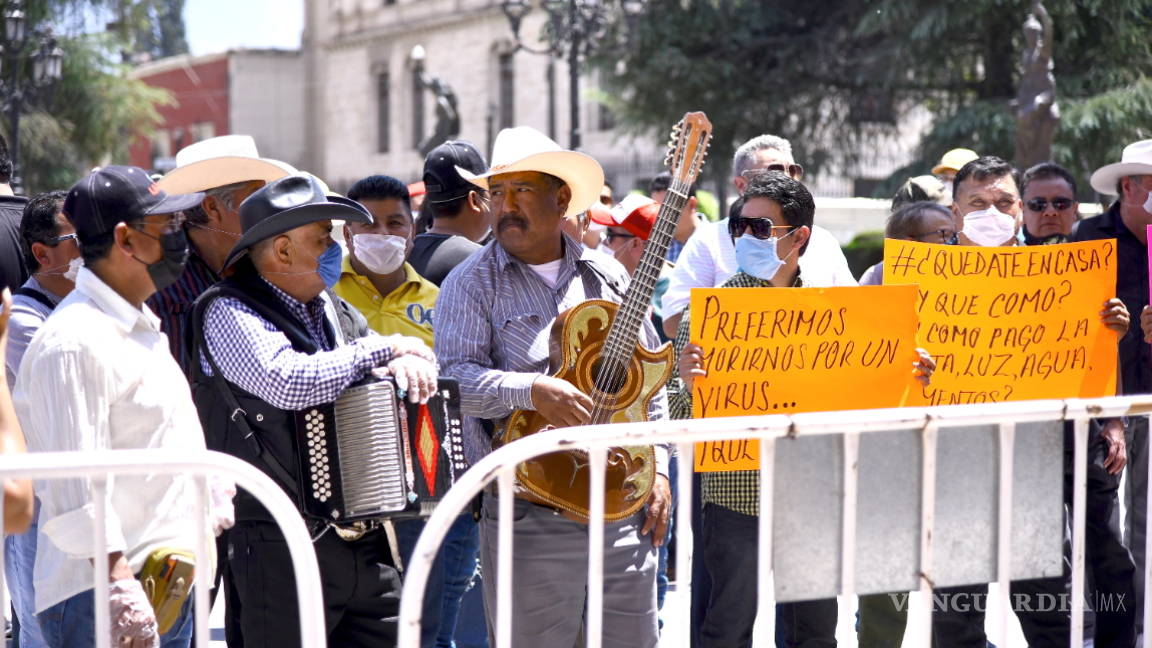 Músicos de Saltillo piden apoyo al Gobierno de Coahuila para subsistir