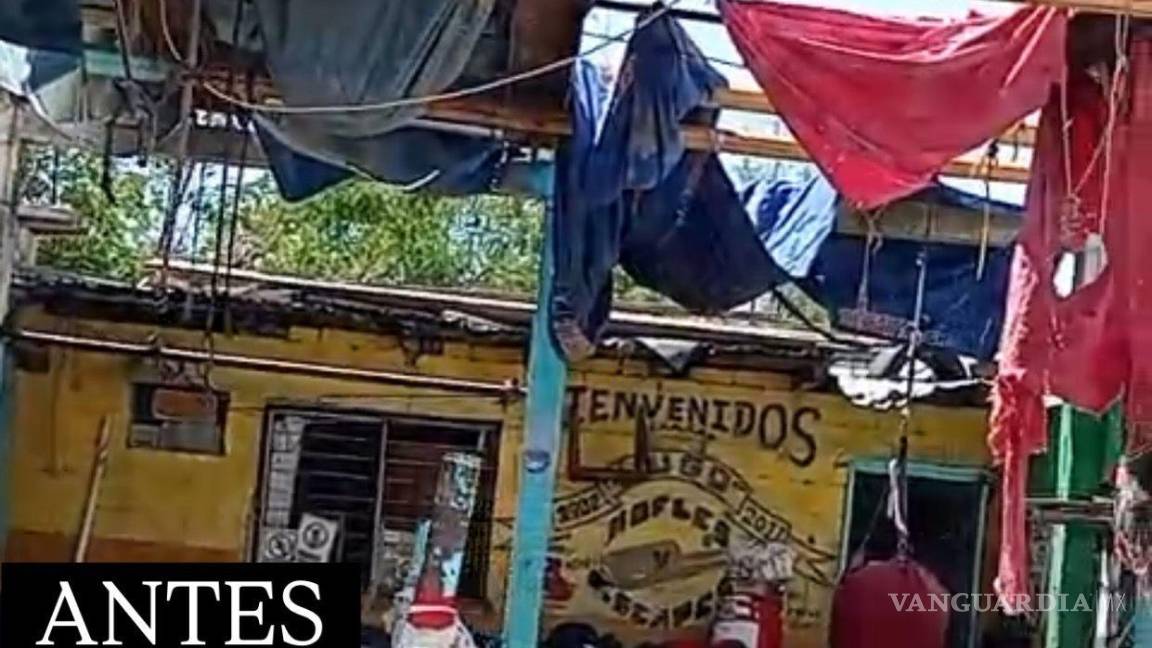 $!Estado anterior del gimnasio de box antes de la remodelación, con espacios más limitados.