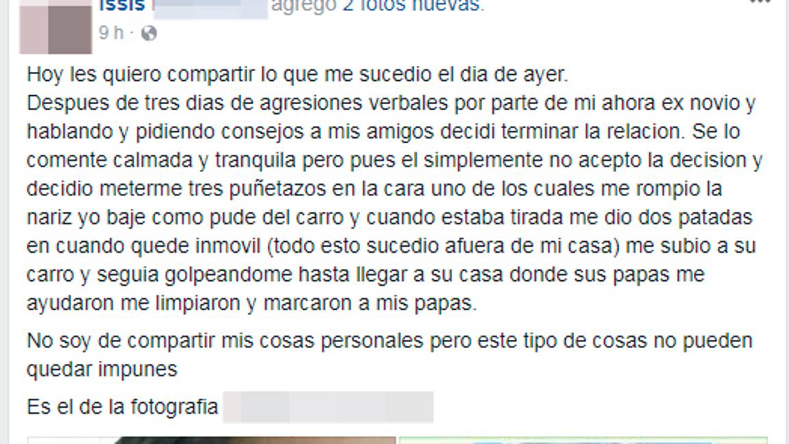 $!Se vuelve viral denuncia de saltillense golpeada por ‘cortar’ a su novio