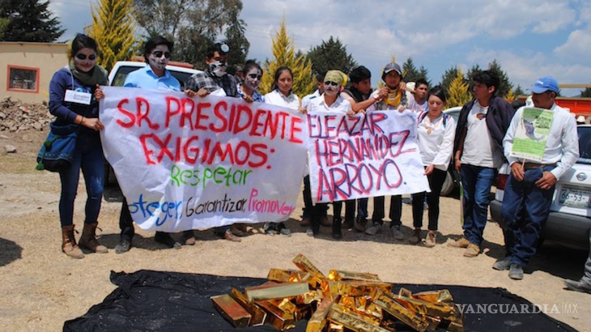 Se rebelan indígenas contra minera canadiense en Puebla