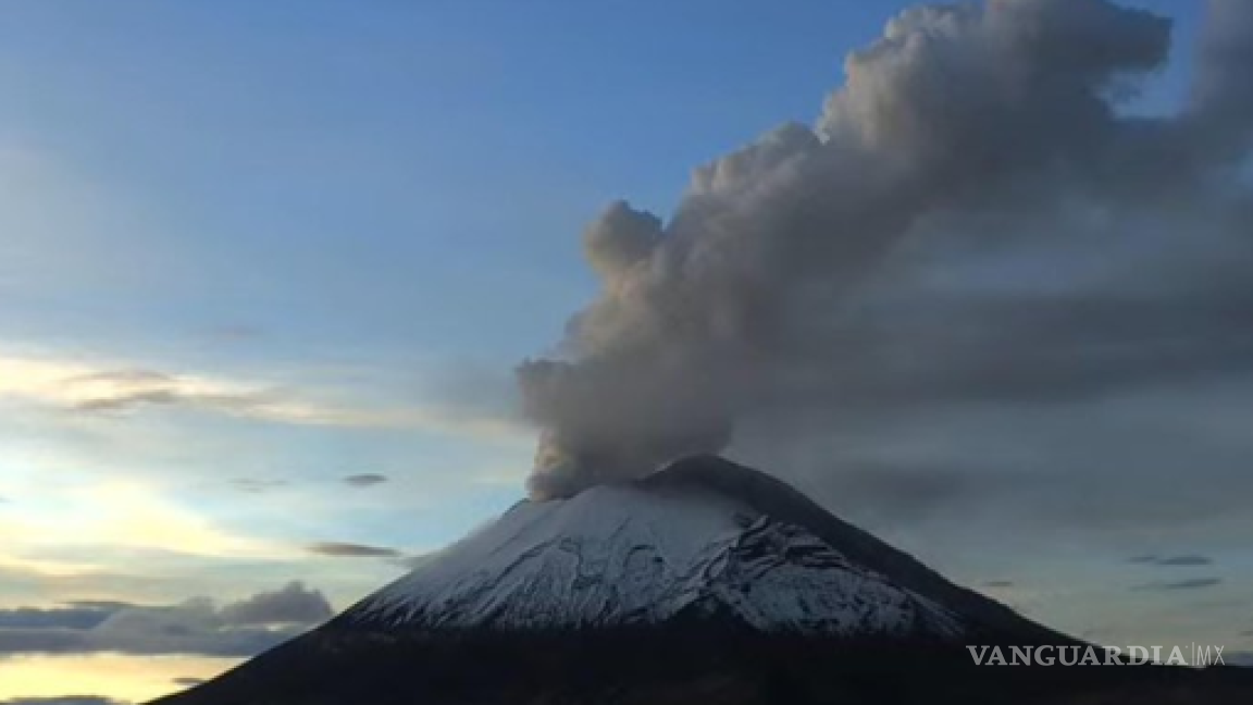 Exhalaciones con ceniza volcánica del Popocatépetl podrían afectar a seis estados de México