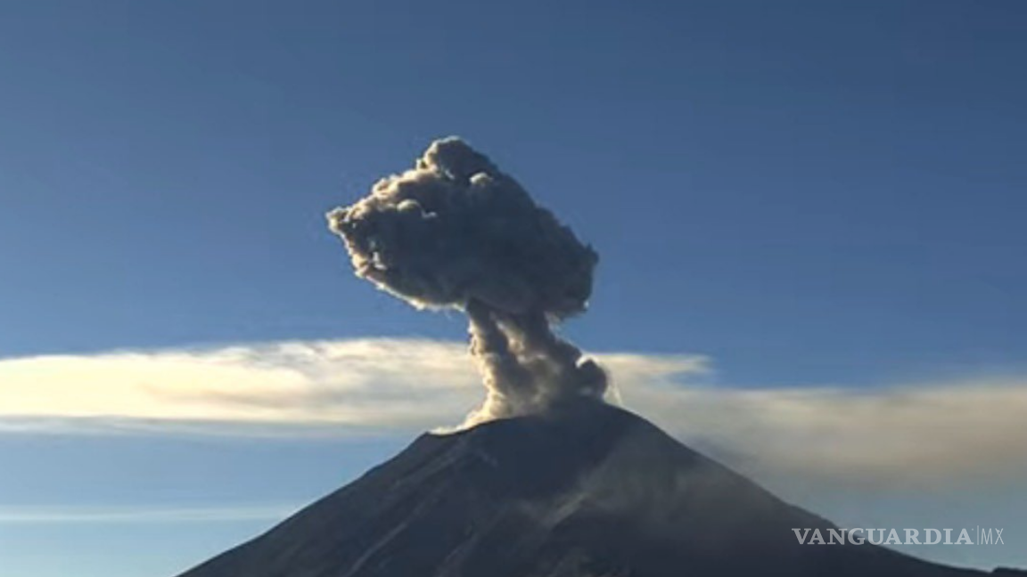 Alertan de alta actividad del Popocatépetl; hoy se registran tres explosiones