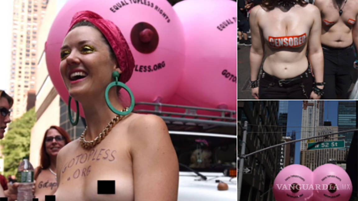 Nueva York celebra 10 años de marchas por la igualdad de género en &quot;topless&quot;
