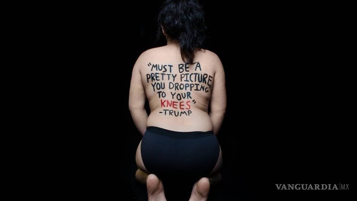 $!Frases sexistas de Trump plasmadas en cuerpos de mujeres (Fotos)