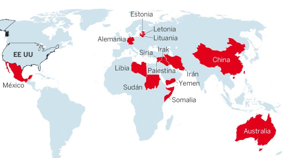 Los países a los que ha agraviado Trump