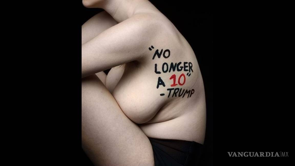 $!Frases sexistas de Trump plasmadas en cuerpos de mujeres (Fotos)