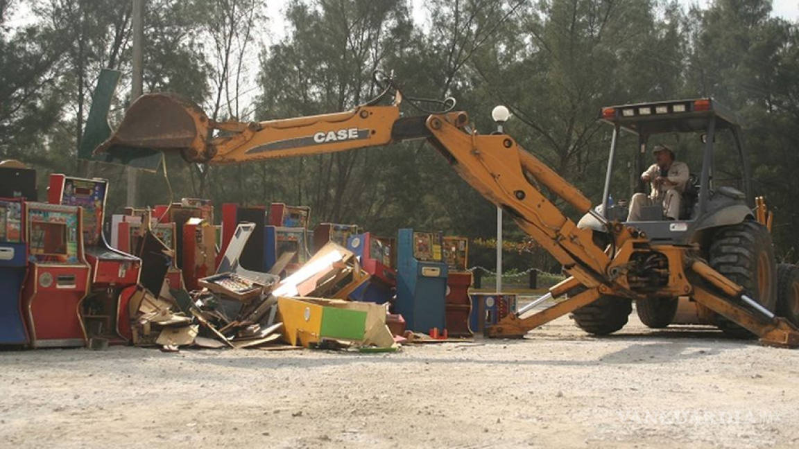 PGJE logra destruir 823 máquinas tragamonedas en Coahuila