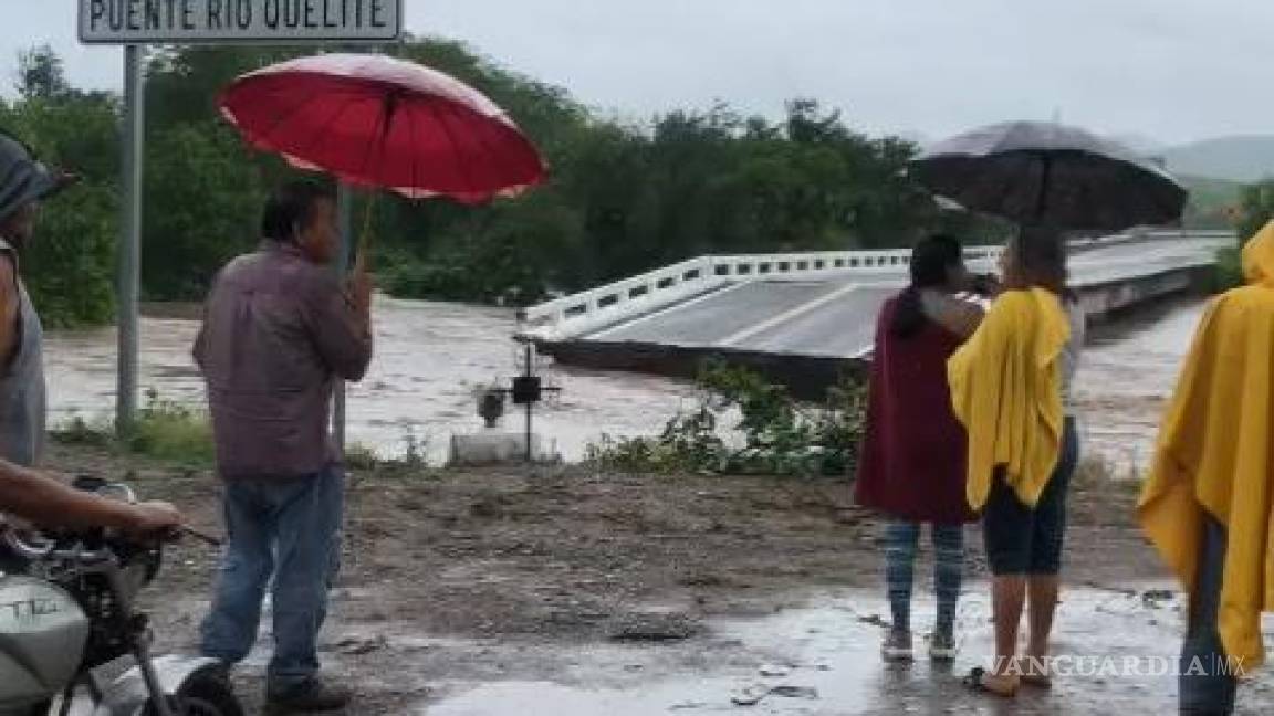 Colapsa puente por tormenta ‘Nora’ en Sinaloa (video)