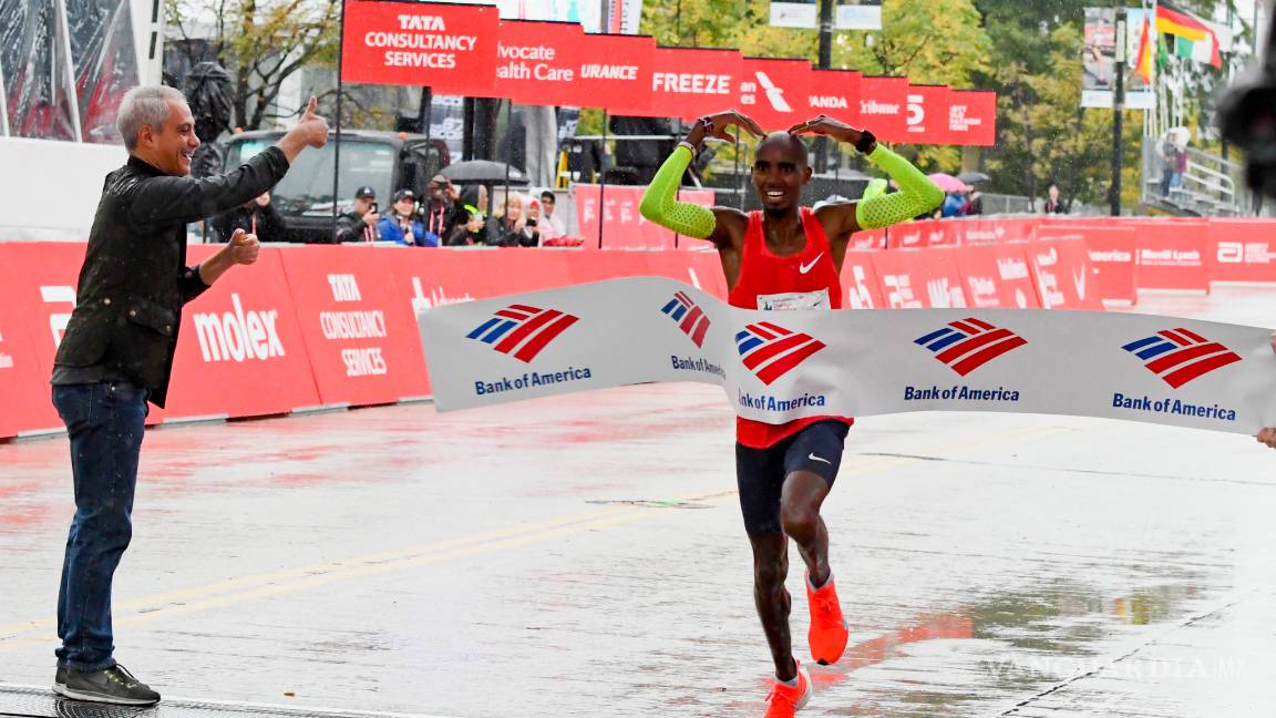 $!Mo Farah conquista su primer maratón en Chicago