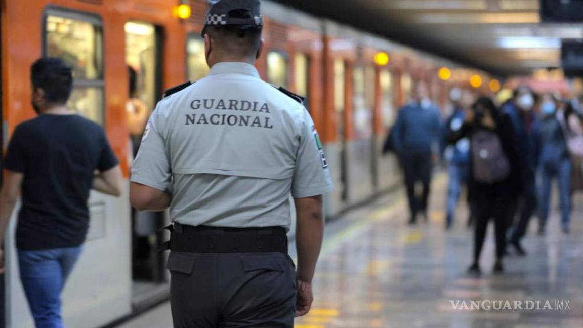 Mantiene Guardia Nacional a elementos en 30 estaciones del Metro