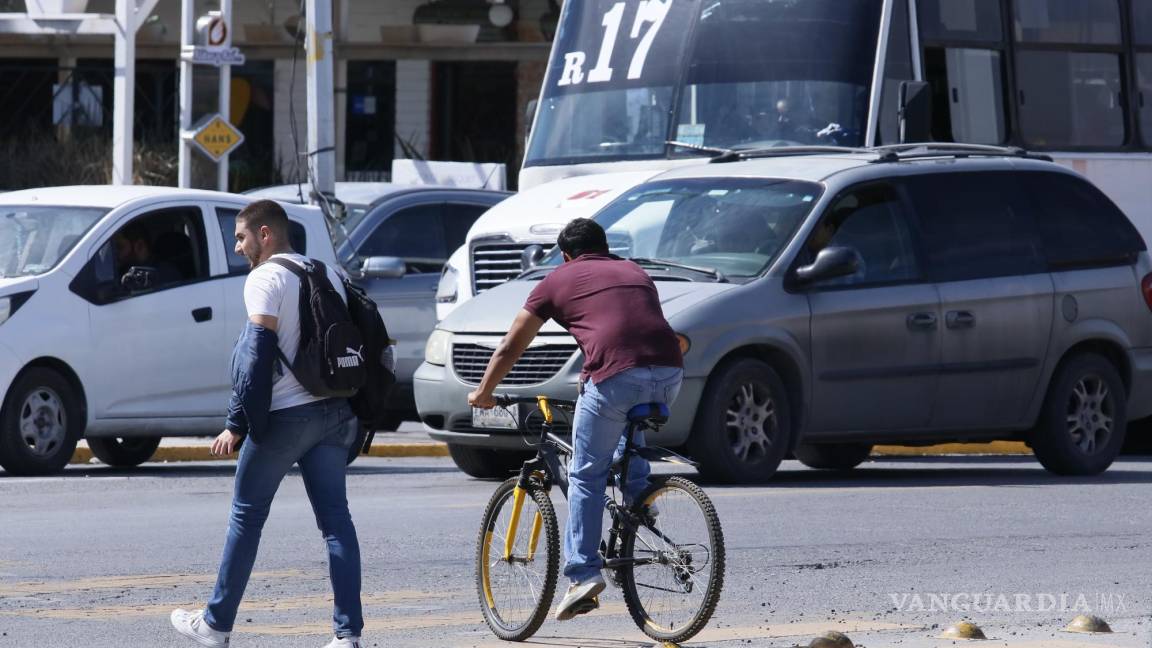 Entre 2020, 2021 y 2022, en Coahuila atropellaron a 965 peatones y 370 ciclistas fueron arrollados