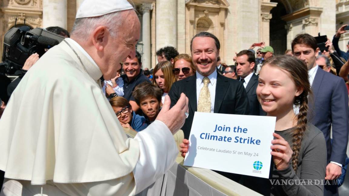 Greta Thunberg invita al papa Francisco a que se una a la huelga del clima