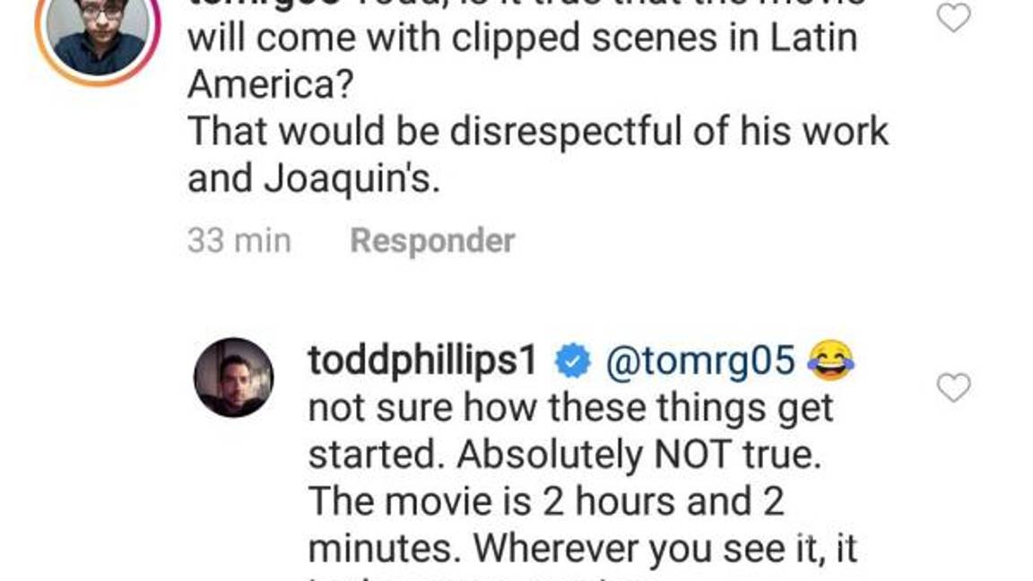 $!Falso: 'Joker' no será recortada en Latinoamérica, aclara su director