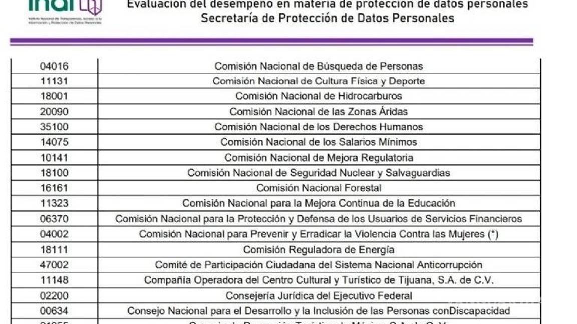 $!Apenas 60 de 635 instituciones federales cumplen totalmente con protección de datos: INAI