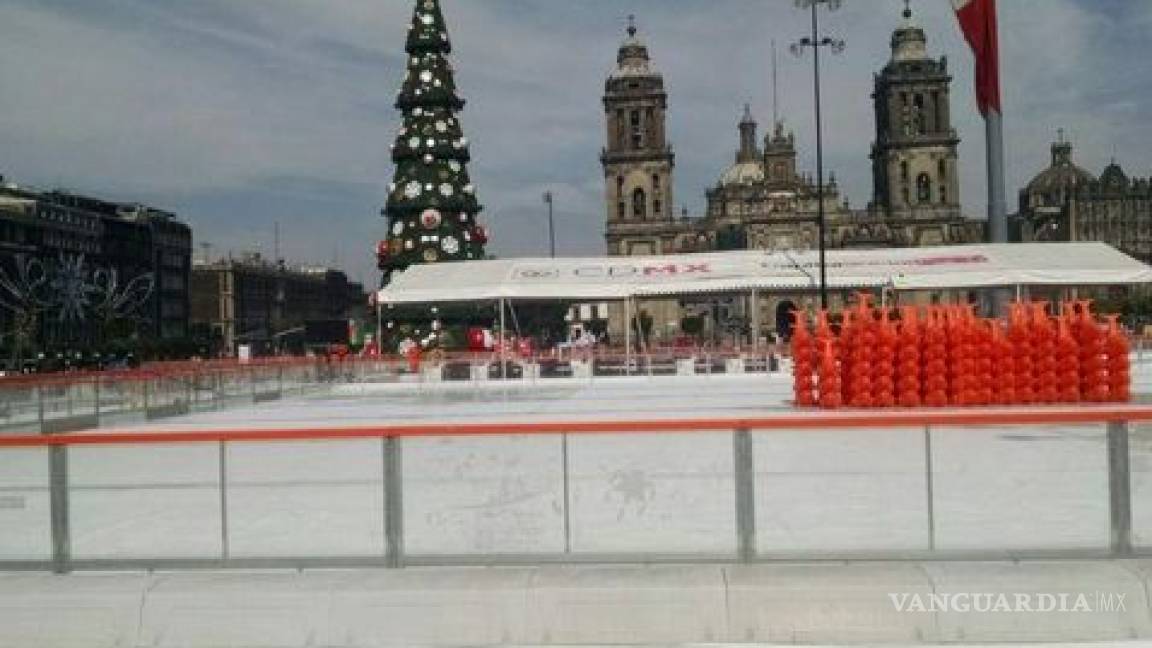 Cierran pista de hielo en el Zócalo por Precontingencia Ambiental