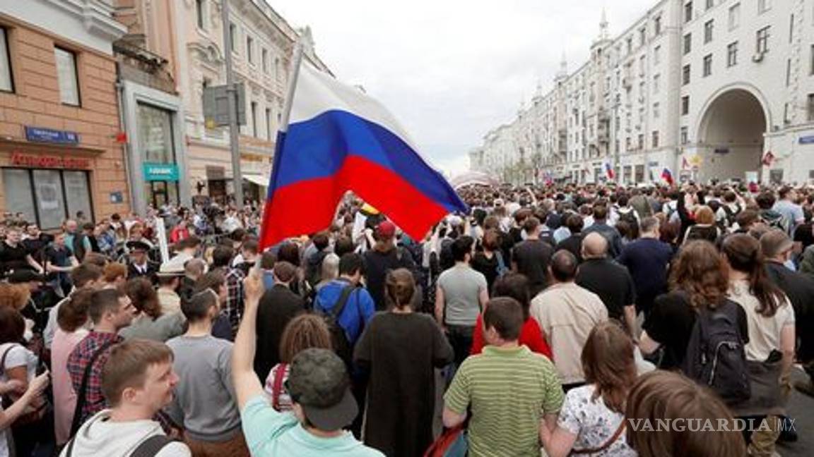 $!Detienen a casi 2 mil en protestas en Rusia