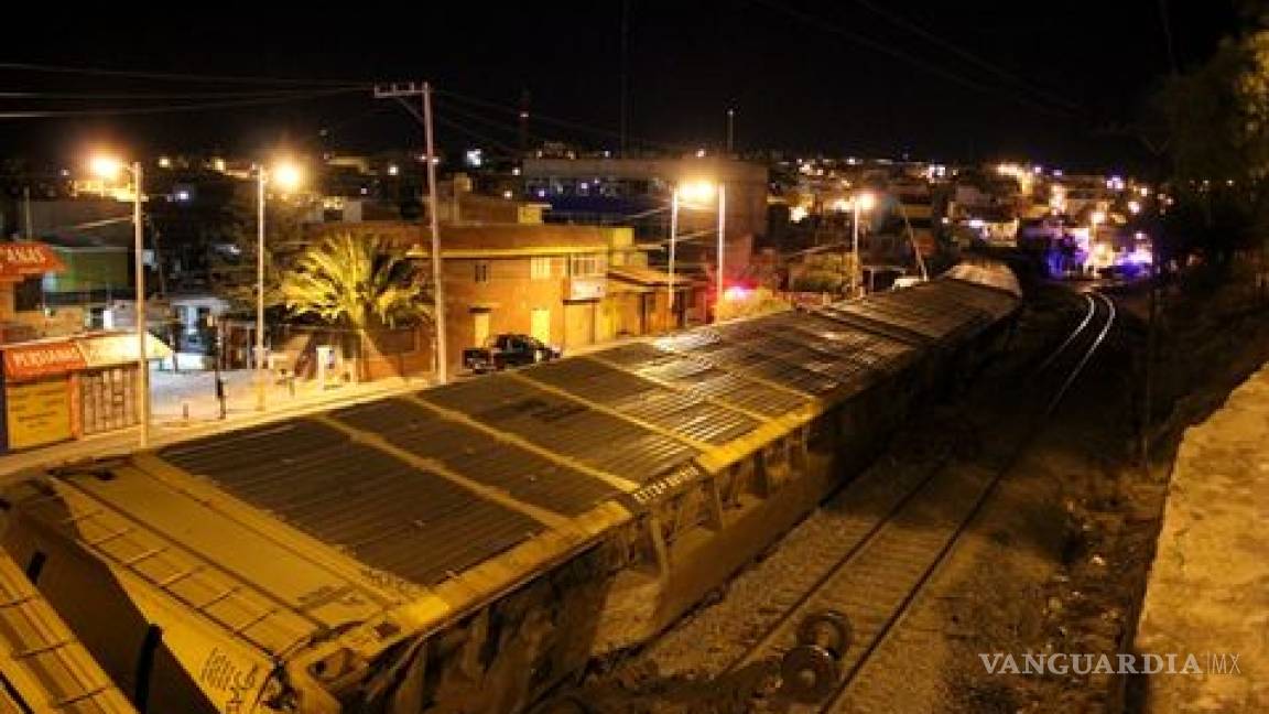 Descarrila tren en Zacatecas; sólo daños materiales