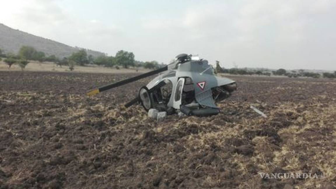 Cae helicóptero del Ejército en Huehuetoca (Edomex)