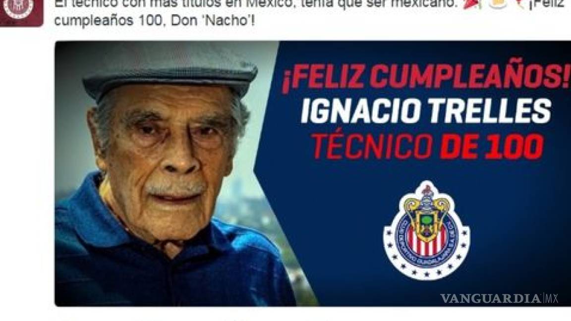 Chivas felicita a 'Nacho' Trelles por su cumpleaños... 10 días antes