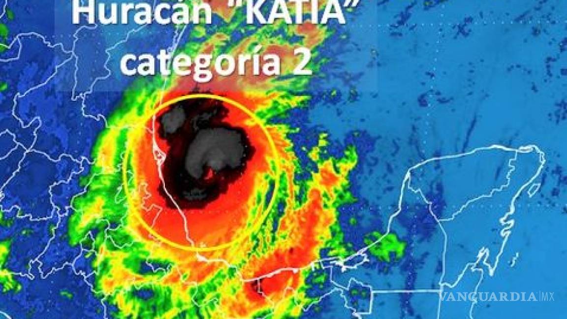 'Katia' aumenta su poder, ya es un huracán categoría 2