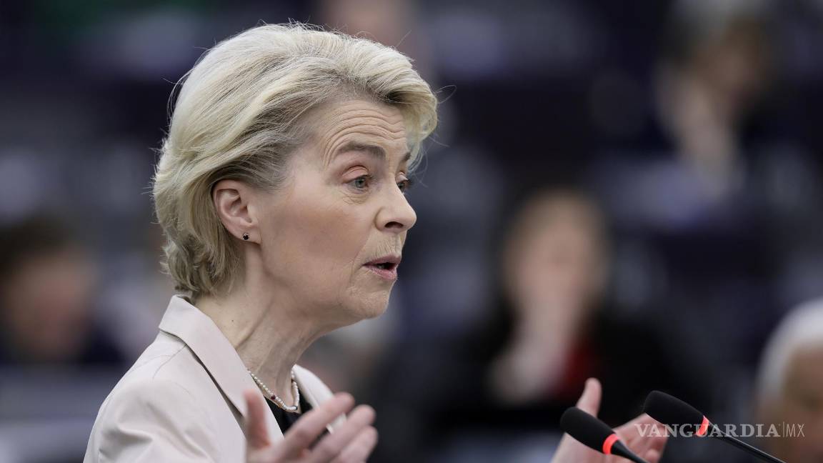 $!Ursula von der Leyen, presidenta de la Comisión Europea, dijo que la economía mundial “sufrirá masivamente” las consecuencias de los aranceles.