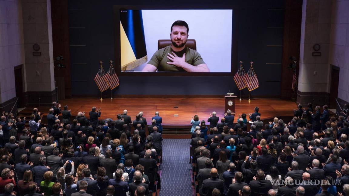 Zelenski, asegura ante congresistas de EU, que Ucrania vive un terror no visto en 80 años en Europa