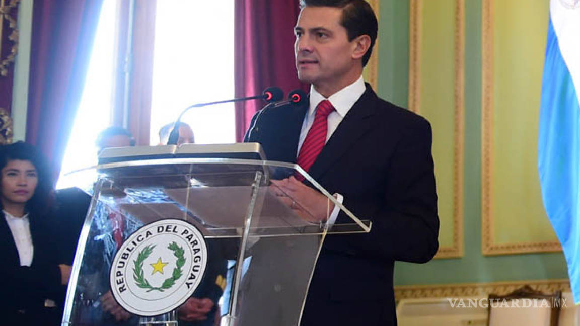México es de los pocos países con estabilidad política, dice Peña Nieto en Paraguay
