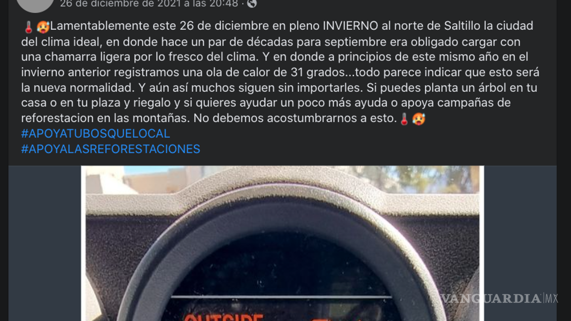 $!Saltillo tuvo el clima ideal... hace 30 años; temperatura promedio ha aumentado 3.4 grados