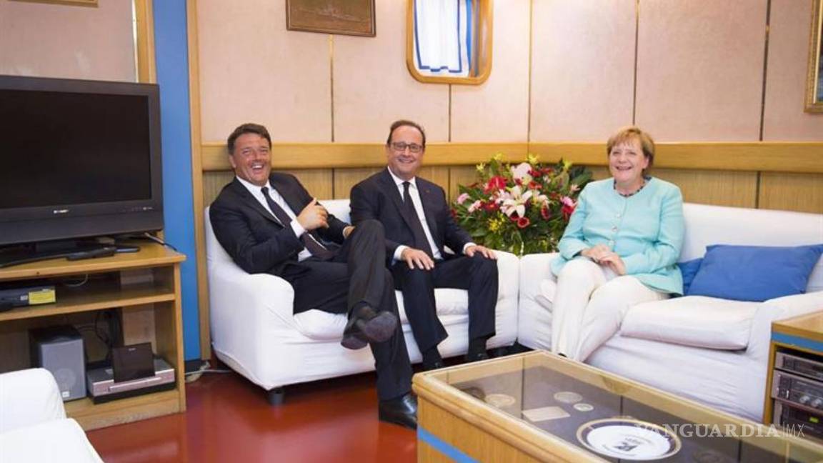 $!Merkel, Renzi y Hollande buscan un nuevo rumbo para Europa