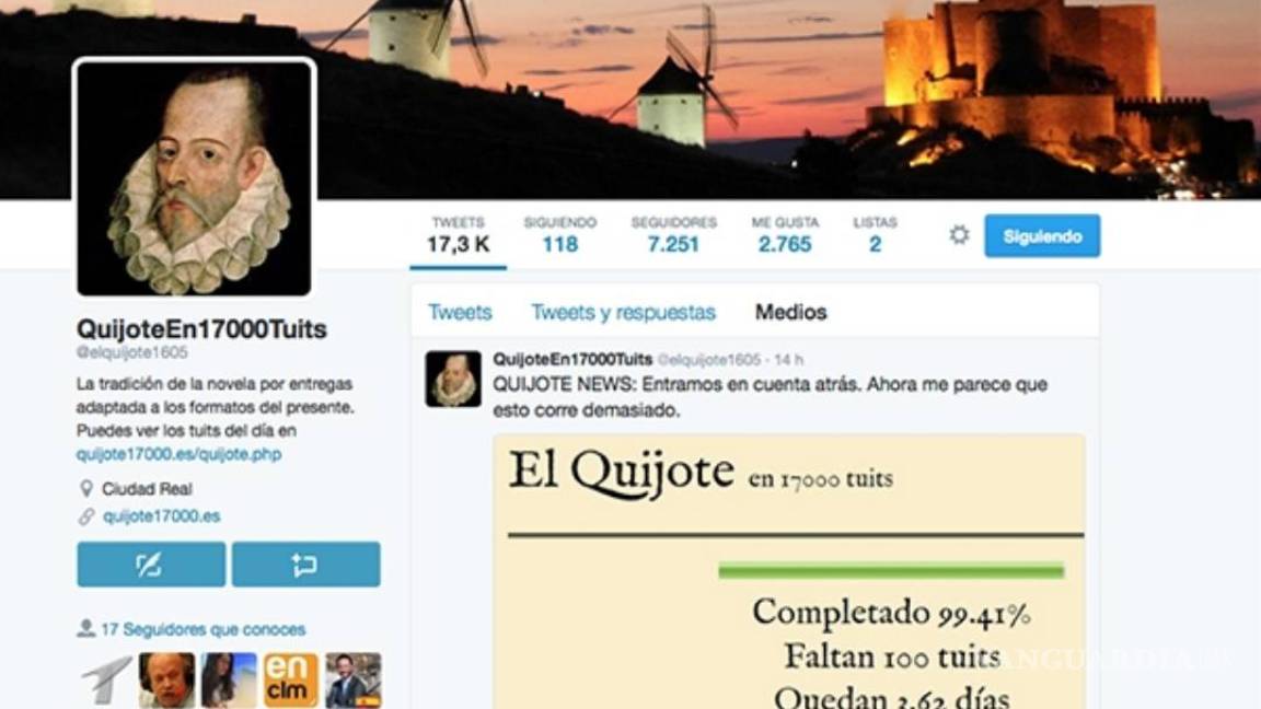 El Quijote en 17,000 tuits