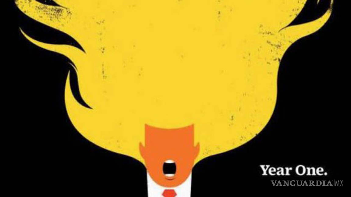 Revista Time muestra a Trump en llamas a un año de su presidencia