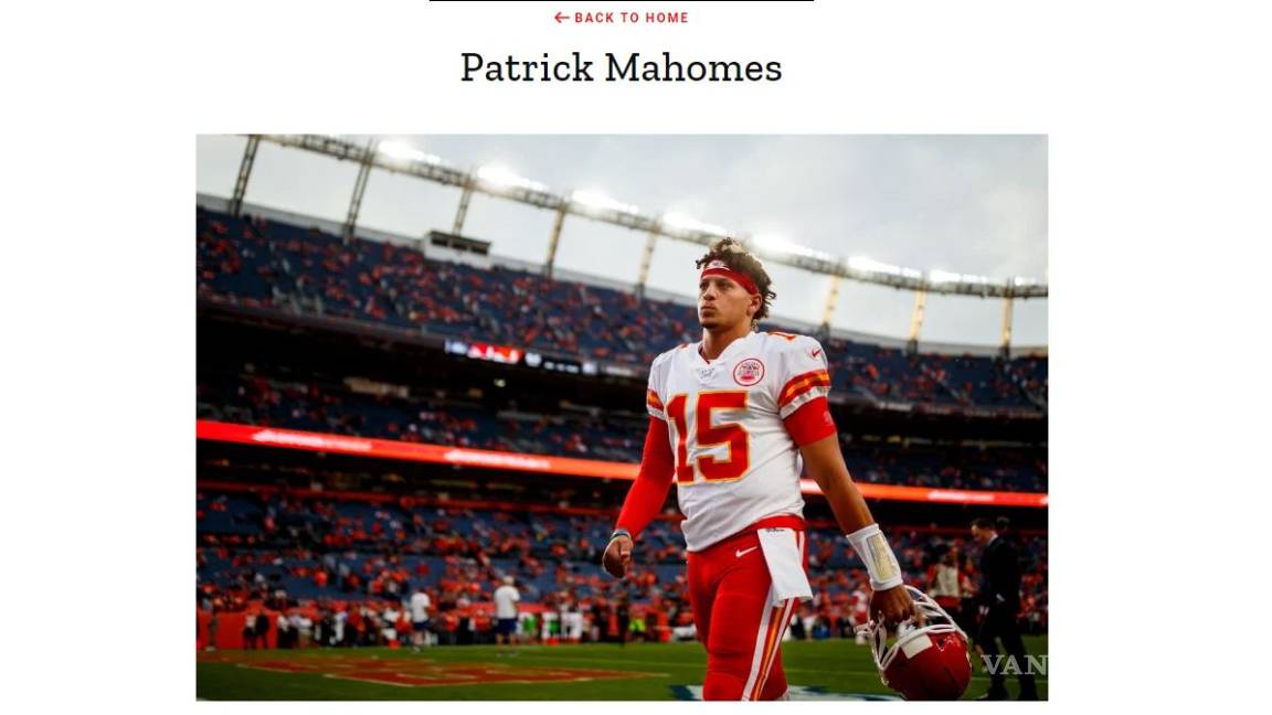 $!Patrick Mahomes entre las 100 personas más influyentes del 2020 de la Revista TIME