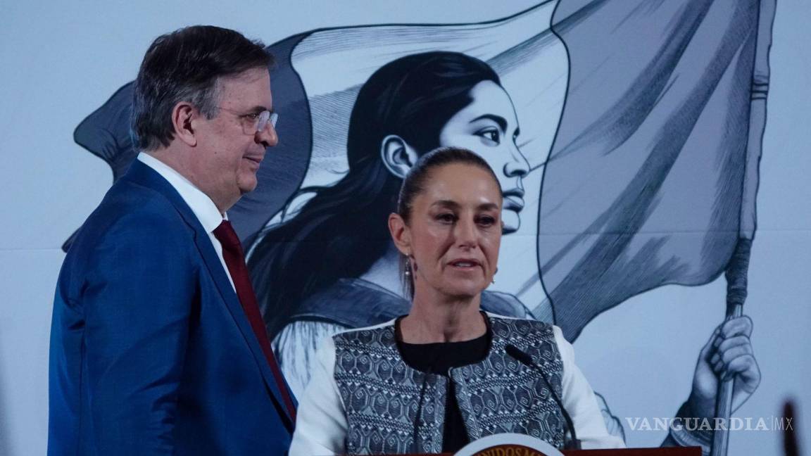 $!Marcelo Ebrard, secretario de Economía, y Claudia Sheinbaum, presidenta de México.