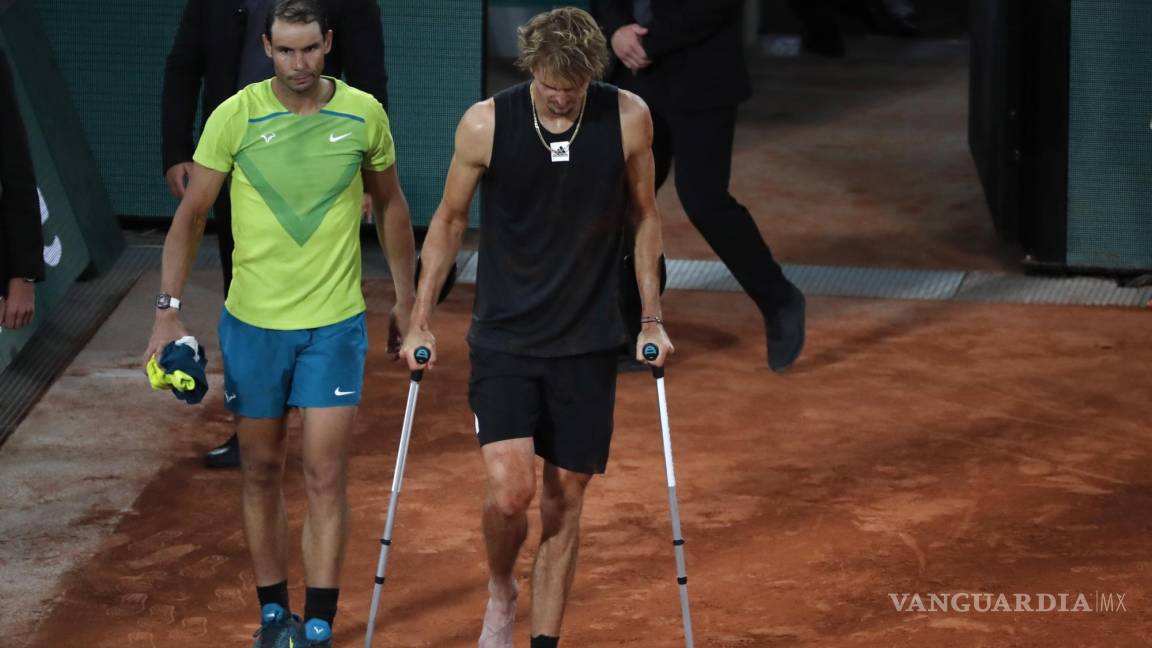 Gracias a la lesión en el tobillo de Zverev, Nadal accede a su decimocuarta final en Roland Garros