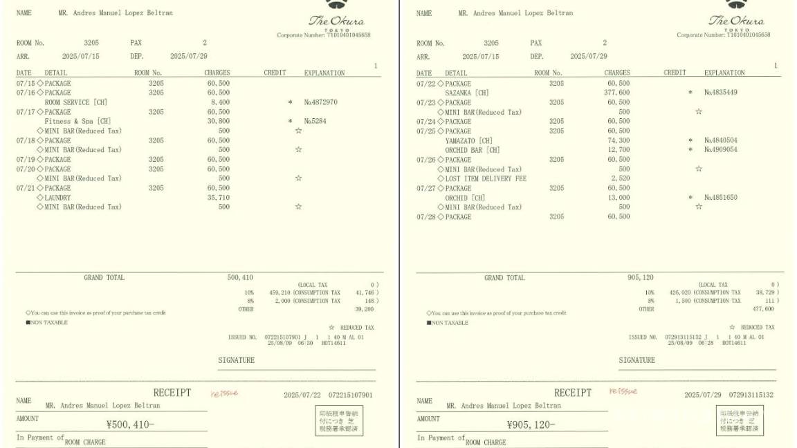 $!El sitio reveló estas facturas señalando que les fueron entregadas por una personas que pidió no ser identificada.