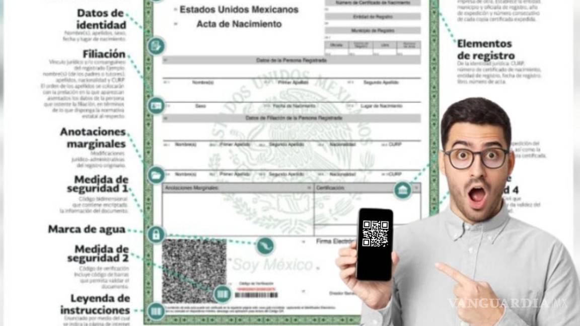 Nueva Acta de Nacimiento: Así puedes descargarla con código QR y en PDF