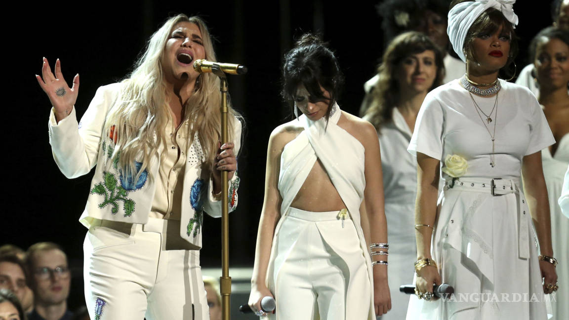 Kesha cautiva con su presentación en los Grammys a favor de #MeToo