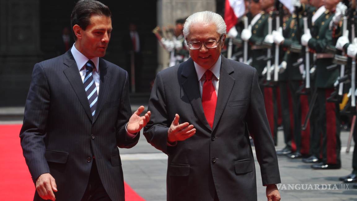 Recibe Peña Nieto al presidente de Singapur en Palacio Nacional