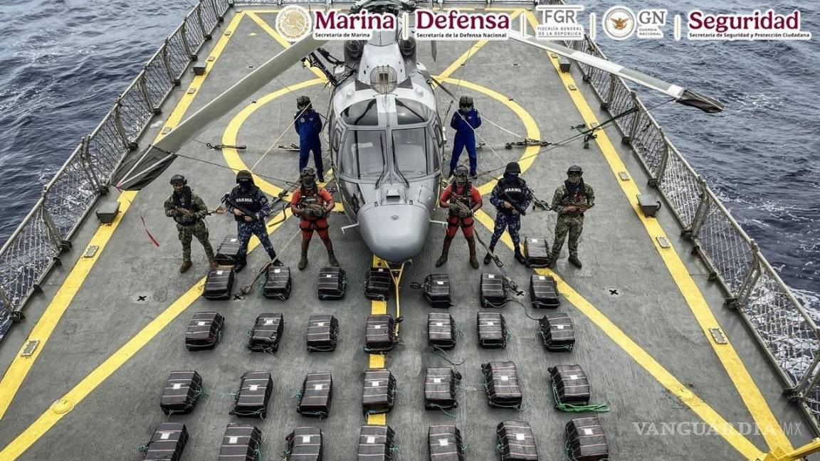 Decomisan más de una tonelada de cocaína en costas de Guerrero