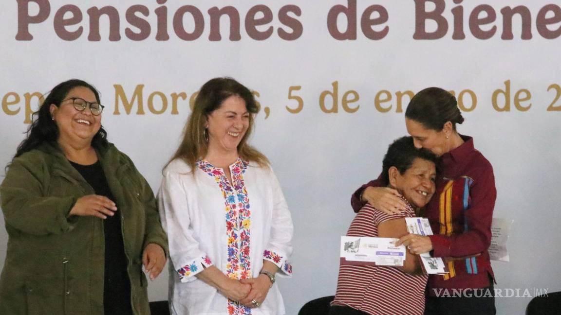 Entrega Sheinbaum Pensiones del Bienestar en Morelos